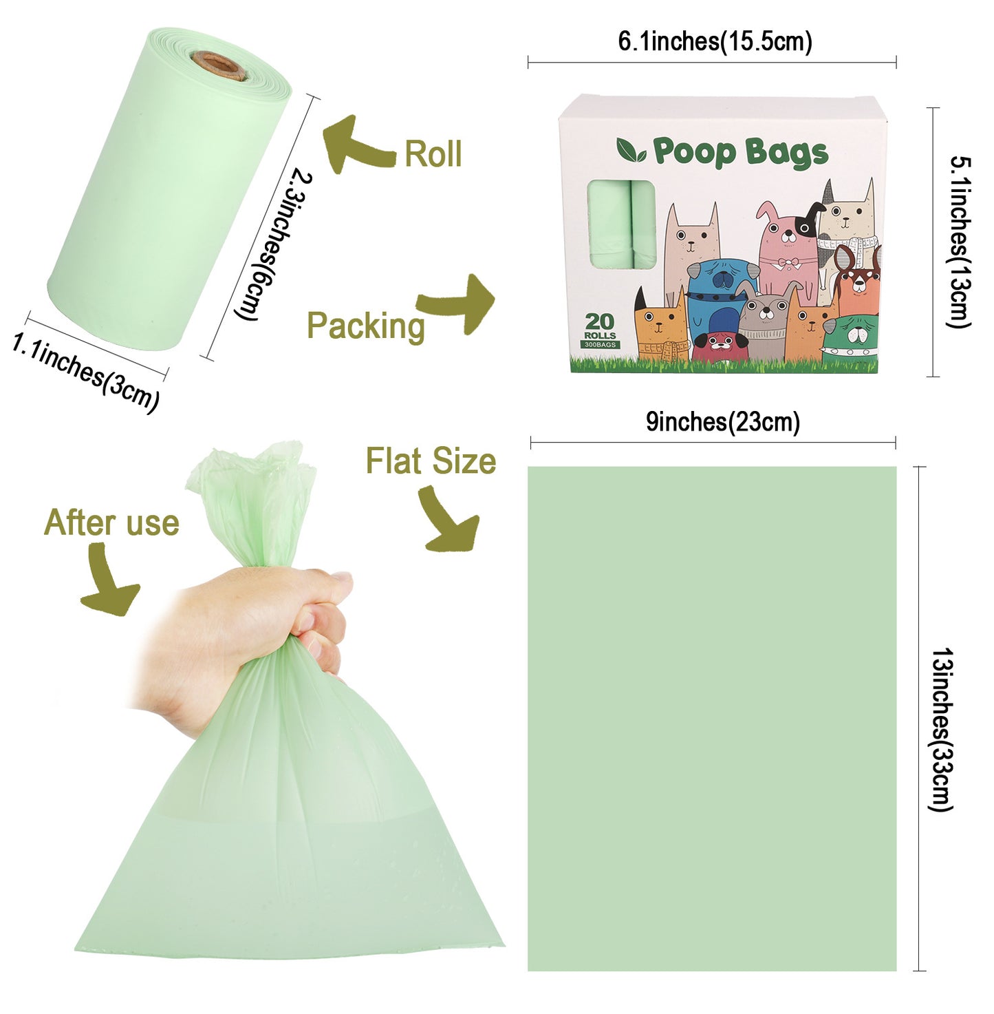 Biodegradable Compost Poop Pet Picking Bag