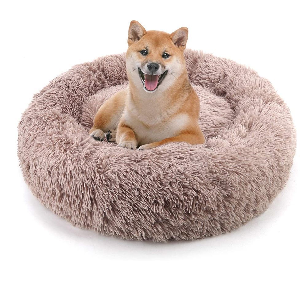 Doghouse plush round pets keep warm in autumn and winter
