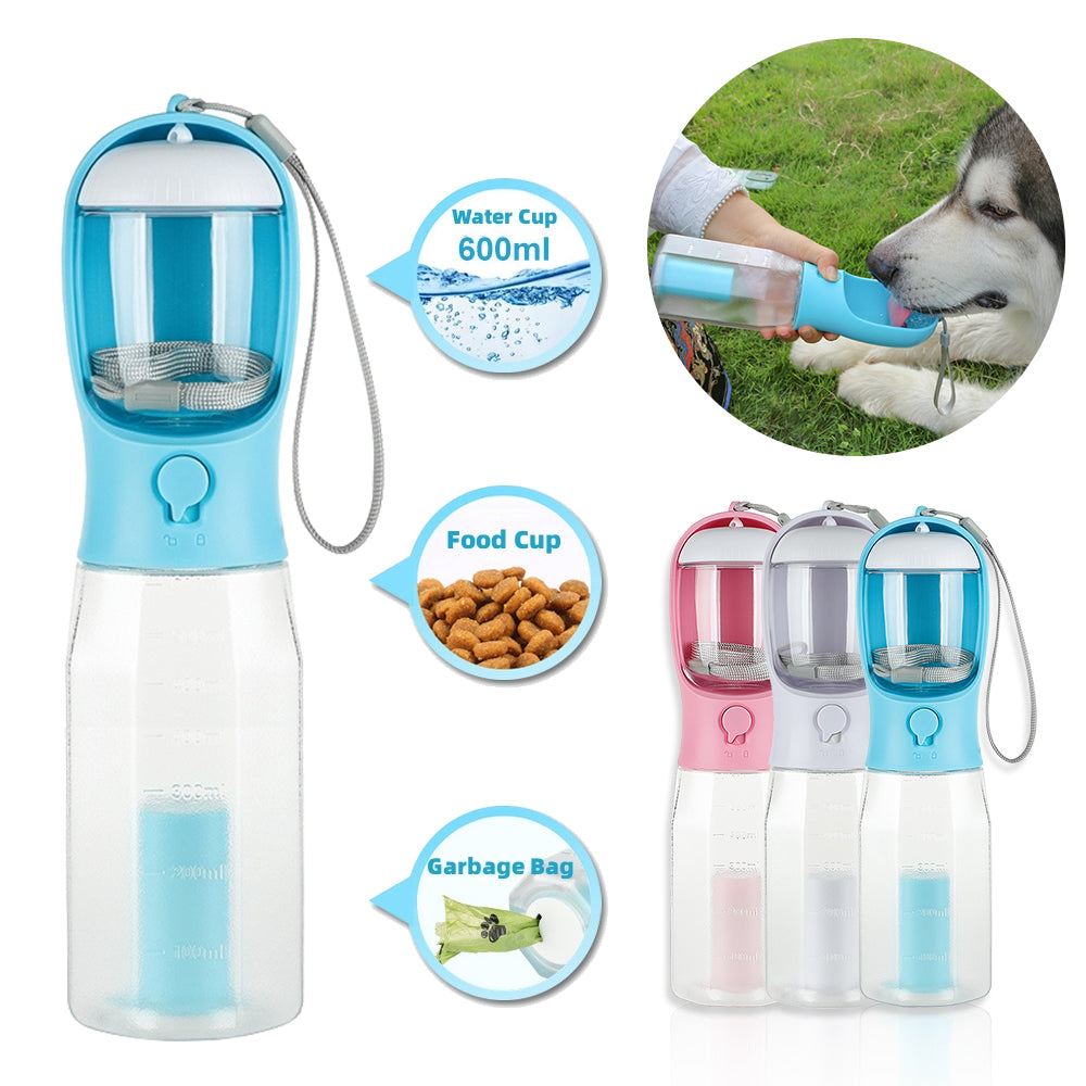 Portable Pet Water Bottle and Food Feeder